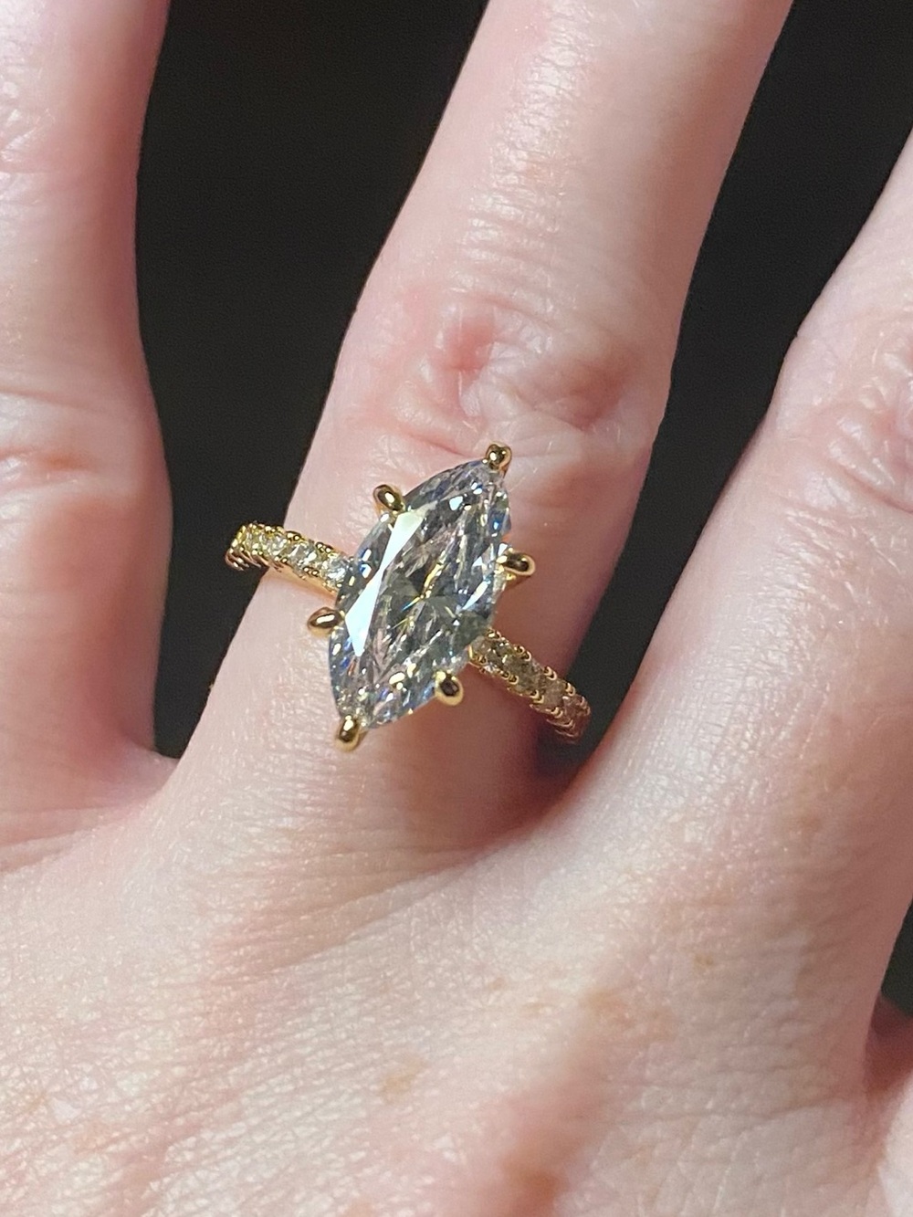 Gold Plated 3kt Cubic Zirconia Rin
